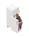 Fridge Gluttony Isometric Composition