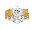 Fridge homeless character. cartoon mascot vector Royalty Free Stock Photo