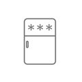 Fridge icon. refrigerator simple symbol. Vector fridge