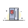 Fridge, Refrigerator, Cooling, Freezer  Business Flat Line Filled Icon Vector Banner Template Royalty Free Stock Photo