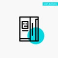 Fridge, Refrigerator, Cooling, Freezer turquoise highlight circle point Vector icon Royalty Free Stock Photo