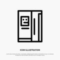 Fridge, Refrigerator, Cooling, Freezer Vector Line Icon Royalty Free Stock Photo