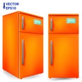 Fridge. Set of refrigerators. Vector graphics.