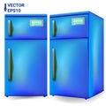 Fridge. Set of refrigerators. Vector graphics.