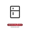Fridge vector icon in modern design style for web site and mobile app. Royalty Free Stock Photo