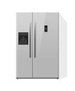 Fridge vector illustration , doors refrigerator, kitchen freezer Royalty Free Stock Photo