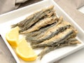 Fried anchovies Royalty Free Stock Photo