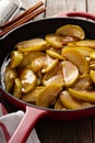 Fried apples in a cast iron skillet Royalty Free Stock Photo