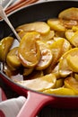 Fried apples in a cast iron skillet Royalty Free Stock Photo