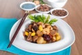 Fried assorted five kind of Chinese nuts Royalty Free Stock Photo