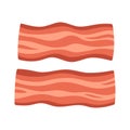 fried bacon isolated Royalty Free Stock Photo