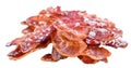 Fried Bacon isolated on white Royalty Free Stock Photo