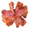 Fried Bacon isolated on white Royalty Free Stock Photo