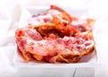 Fried bacon Royalty Free Stock Photo