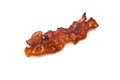 Fried bacon rashers isolated on white background Royalty Free Stock Photo