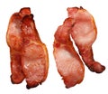 Fried bacon rashers two pairs Royalty Free Stock Photo