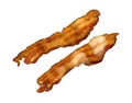 Fried bacon strips Royalty Free Stock Photo