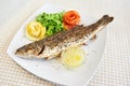 Fried baked fish Royalty Free Stock Photo