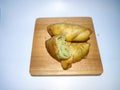 Fried banana wrap indonesian traditional food, Pisang molen, traditional food made from banana wrap with sheet of pastry Royalty Free Stock Photo