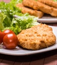 Fried battered chicken breast Royalty Free Stock Photo