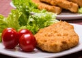 Fried battered chicken breast Royalty Free Stock Photo