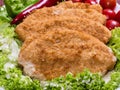 Fried battered chicken breast Royalty Free Stock Photo