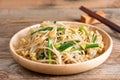 Fried bean sprouts, Vegetarian food. Royalty Free Stock Photo