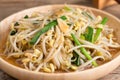 Fried bean sprouts. Vegetarian food. Royalty Free Stock Photo