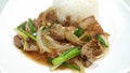 Fried beef with oyster sauce