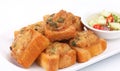 Fried bread with minced pork spread (Thai food) Royalty Free Stock Photo