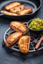 Fried bread - savory French toast with avocado spread