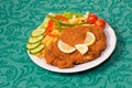 Fried breaded chicken breast Royalty Free Stock Photo