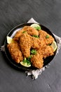 Fried breaded chicken wings Royalty Free Stock Photo