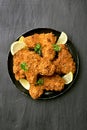 Fried breaded chicken wings Royalty Free Stock Photo