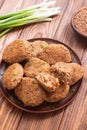 Fried buckwheat cutlets