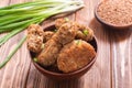 Fried buckwheat cutlets