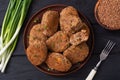 Fried buckwheat cutlets