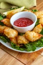 Fried Butterfly Coconut Shrimp Royalty Free Stock Photo