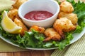 Fried Butterfly Coconut Shrimp Royalty Free Stock Photo