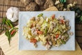 Fried Cabbage with chicken Royalty Free Stock Photo
