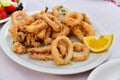 Fried calamari rings Royalty Free Stock Photo