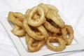 Fried calamari rings Royalty Free Stock Photo