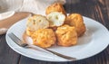 Fried cauliflower coated in batter Royalty Free Stock Photo