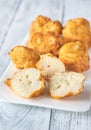 Fried cauliflower coated in batter Royalty Free Stock Photo