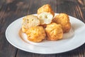 Fried cauliflower coated in batter Royalty Free Stock Photo