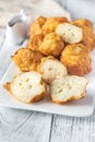 Fried cauliflower coated in batter Royalty Free Stock Photo