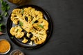 Fried cauliflower steak Royalty Free Stock Photo