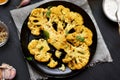 Fried cauliflower steak Royalty Free Stock Photo