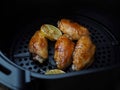 Fried chicken by Air Fryer machine Royalty Free Stock Photo