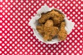 Fried Chicken basket on red and white checkered table